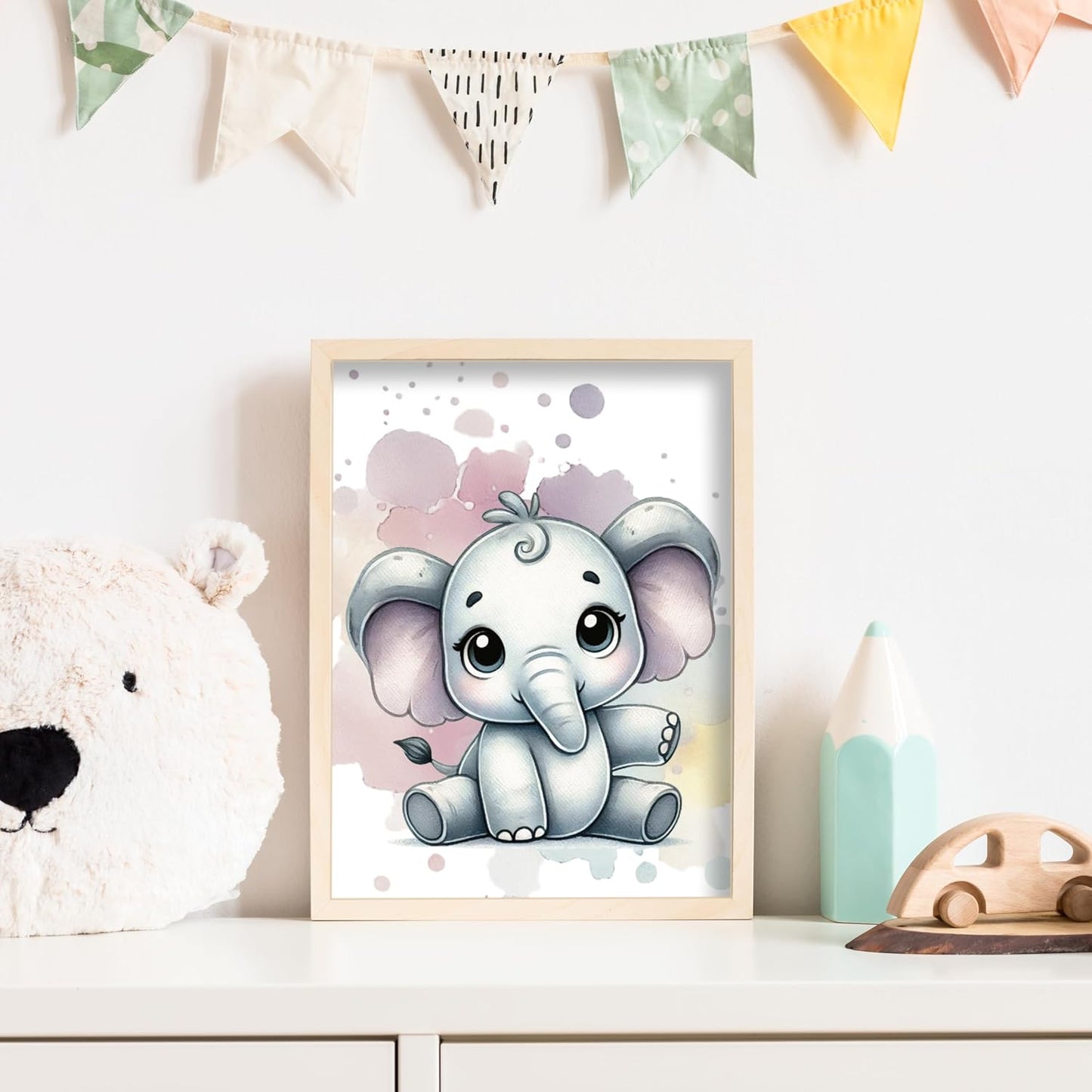 VON STEINEICH® Deko Bilder Set Kinderzimmer – Liebevolle Wandbilder [DIN A4 (ohne Bilderrahmen)
