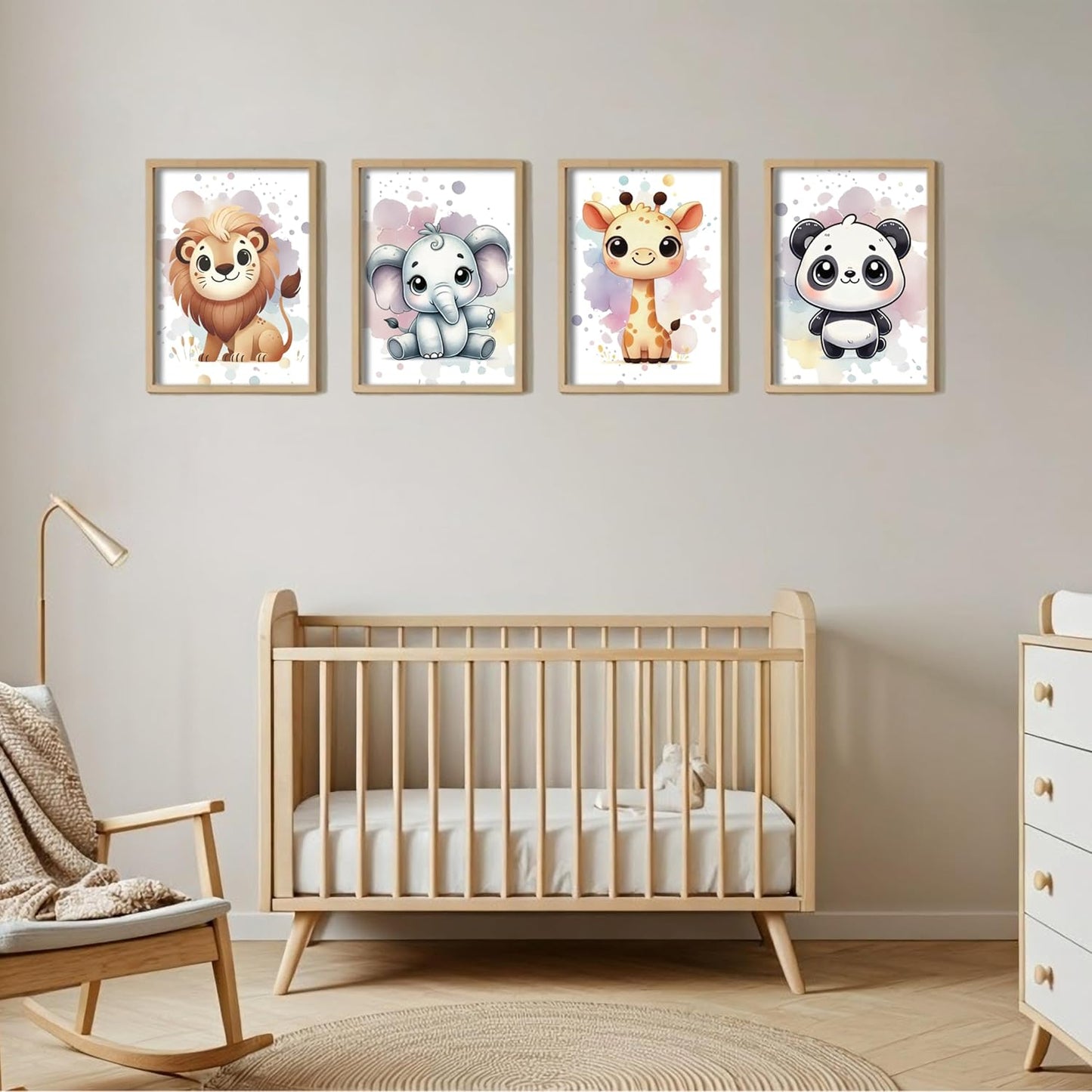 VON STEINEICH® Deko Bilder Set Kinderzimmer – Liebevolle Wandbilder [DIN A4 (ohne Bilderrahmen)