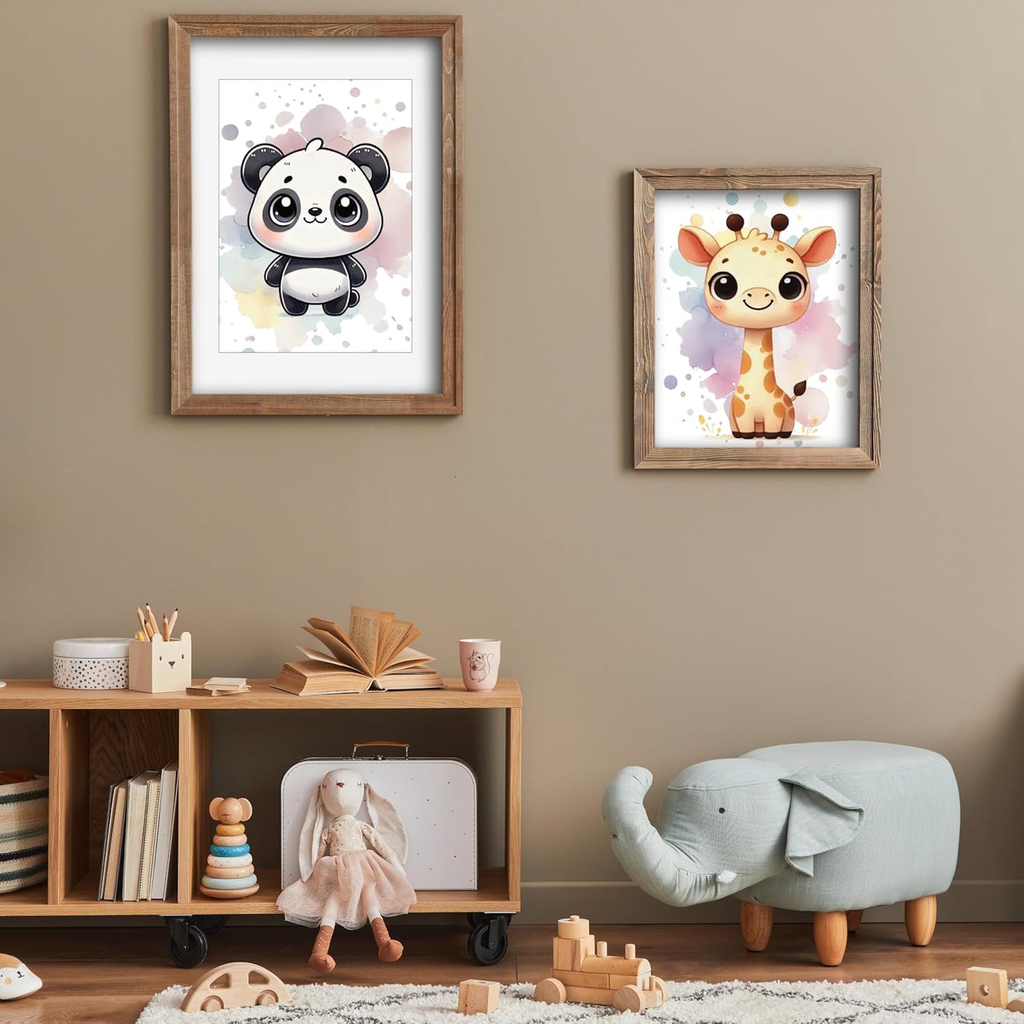 VON STEINEICH® Deko Bilder Set Kinderzimmer – Liebevolle Wandbilder [DIN A4 (ohne Bilderrahmen)