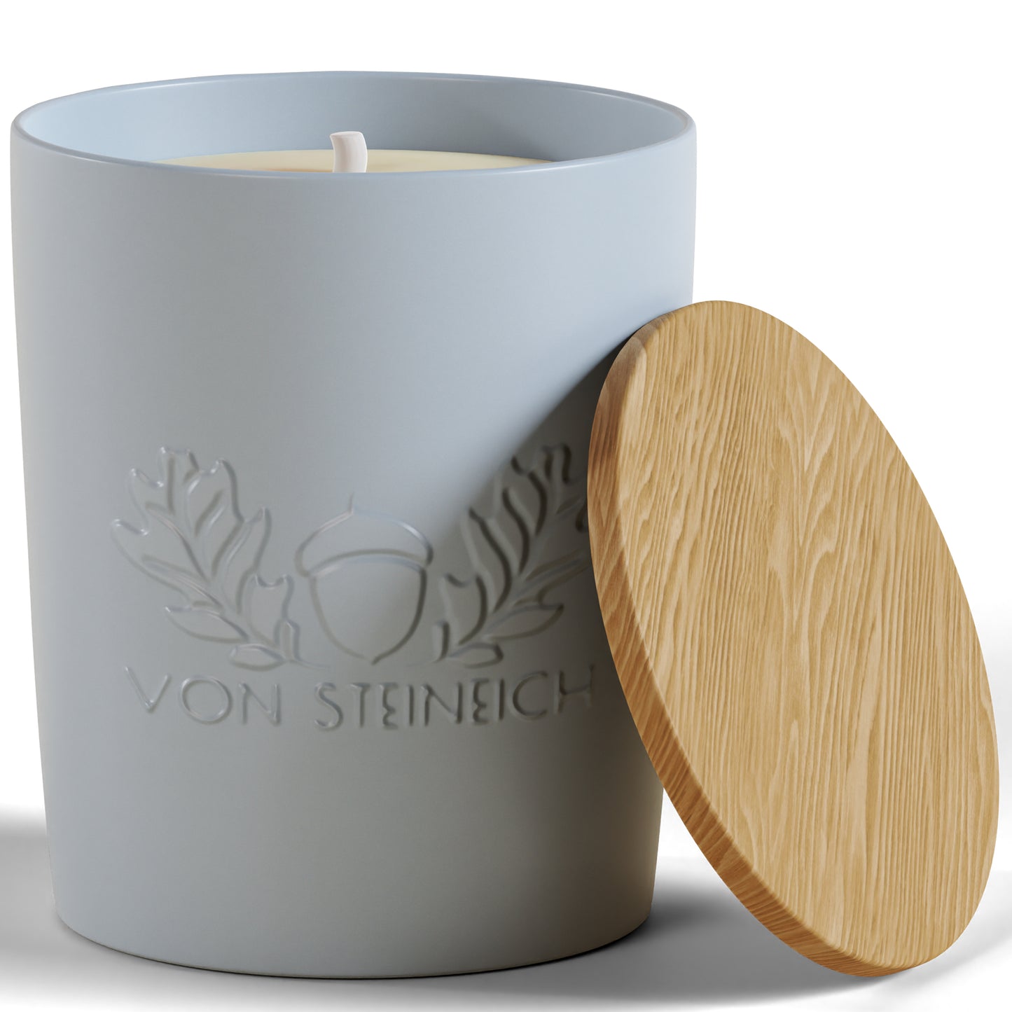 VON STEINEICH® XXL Outdoor Kerze Windfest | 30h Brenndauer - 1,2kg | Extrem hell | Wunderschöne Duftkerze aus Sojawachs [White Jasmin & Mint] | Die perfekte Kerze für Garten und Camping
