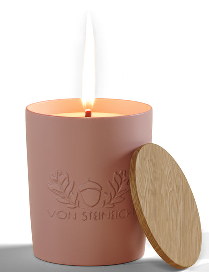 VON STEINEICH® XXL Outdoor Kerze Windfest | 30h Brenndauer - 1,2kg | Extrem hell | Wunderschöne Duftkerze aus Sojawachs [Pink Cactus Flower] | Die perfekte Kerze für Garten und Camping