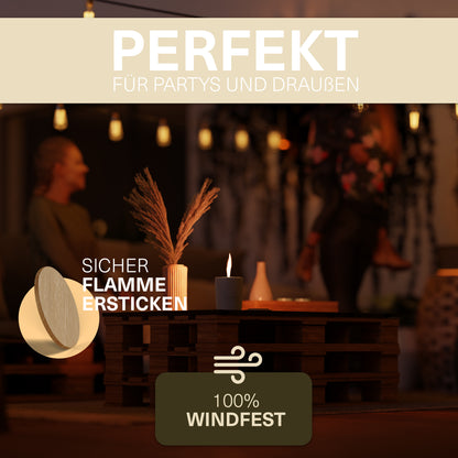 VON STEINEICH® XXL Outdoor Kerze Windfest | 30h Brenndauer - 1,2kg | Extrem hell | Wunderschöne Duftkerze aus Sojawachs [White Jasmin & Mint] | Die perfekte Kerze für Garten und Camping