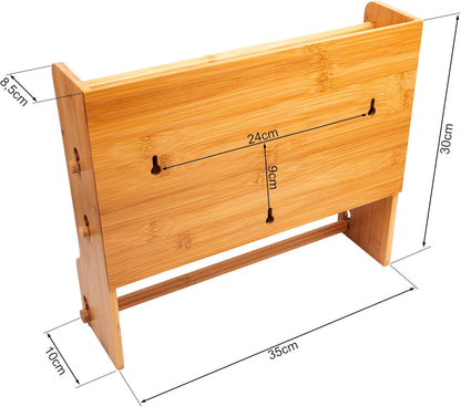 VON STEINEICH® Küchenrollenhalter aus Holz [ohne Bohren] für Küchenrolle, Alufolie & Frischhaltefolie mit extrem scharfen Klingen