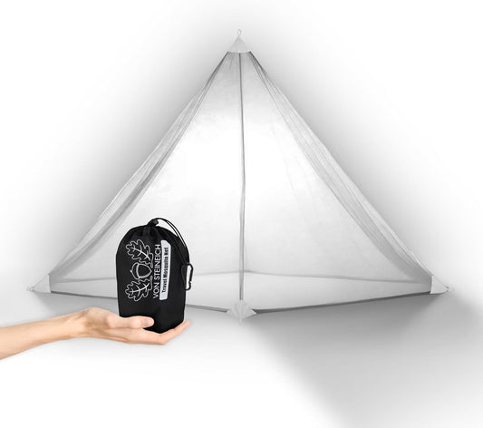 VON STEINEICH® Moskitonetz [Reise] Handliches Reise Moskitonetz | 220cm x 170cm | Super leicht und praktisch (inkl Karabinerhaken)