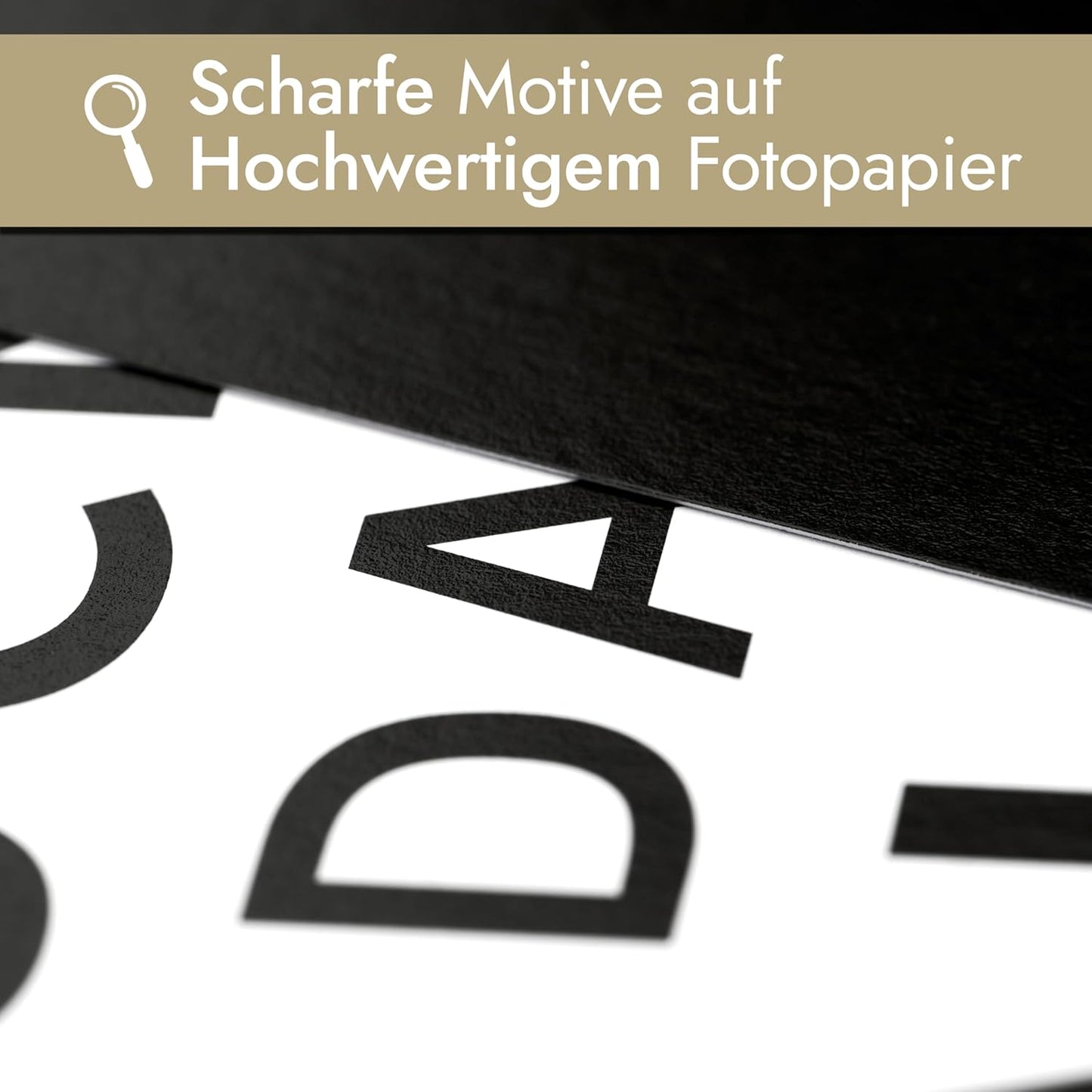 VON STEINEICH® Motivation Bilder Set [Schwarz Weiß] Moderne Wandbilder DIN A4 - (ohne Bilderrahmen)