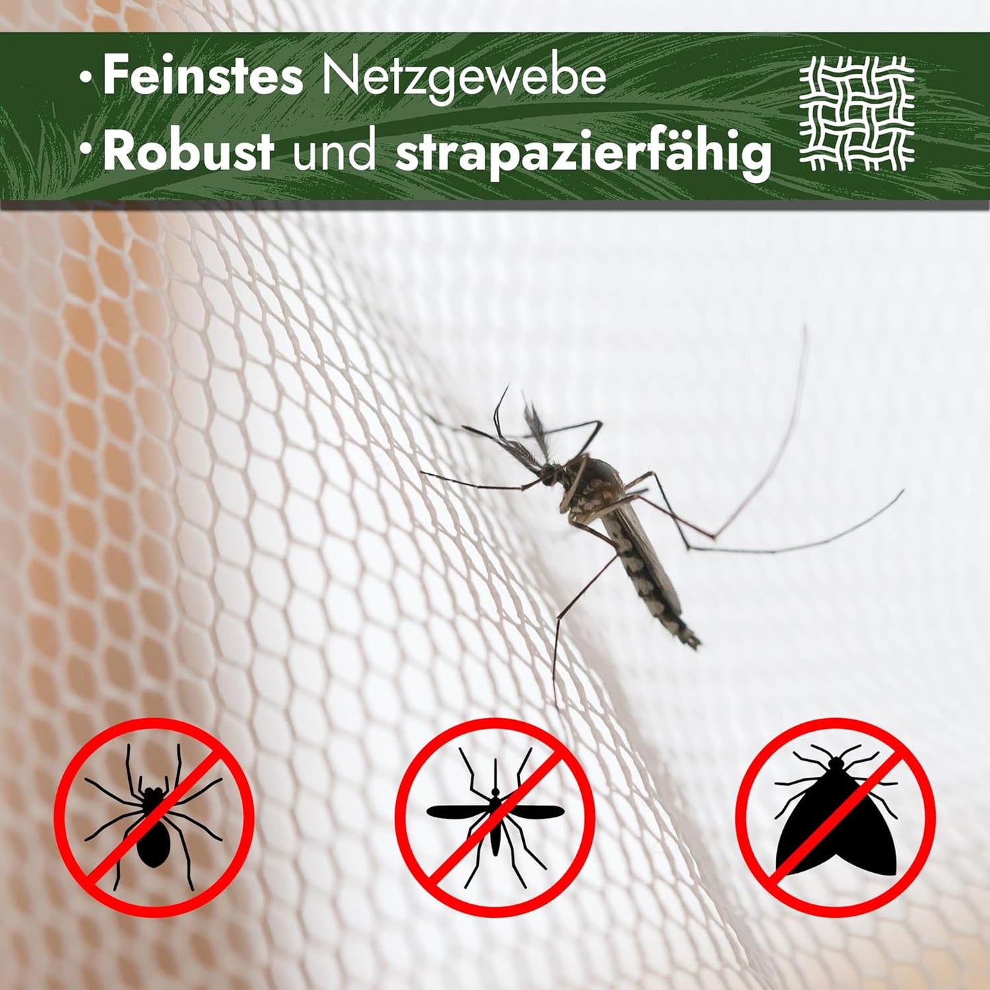 VON STEINEICH® Moskitonetz [Reise] Handliches Reise Moskitonetz | 220cm x 170cm | Super leicht und praktisch (inkl Karabinerhaken)