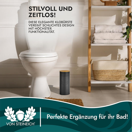 VON STEINEICH® Klopapier Aufbewahrung [schwarz - Metall] für Badezimmer & Gäste WC [3 Rollen]