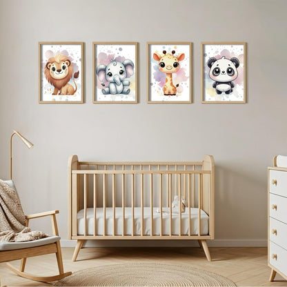 VON STEINEICH® Deko Bilder Set Kinderzimmer – Liebevolle Wandbilder [DIN A4 (ohne Bilderrahmen)