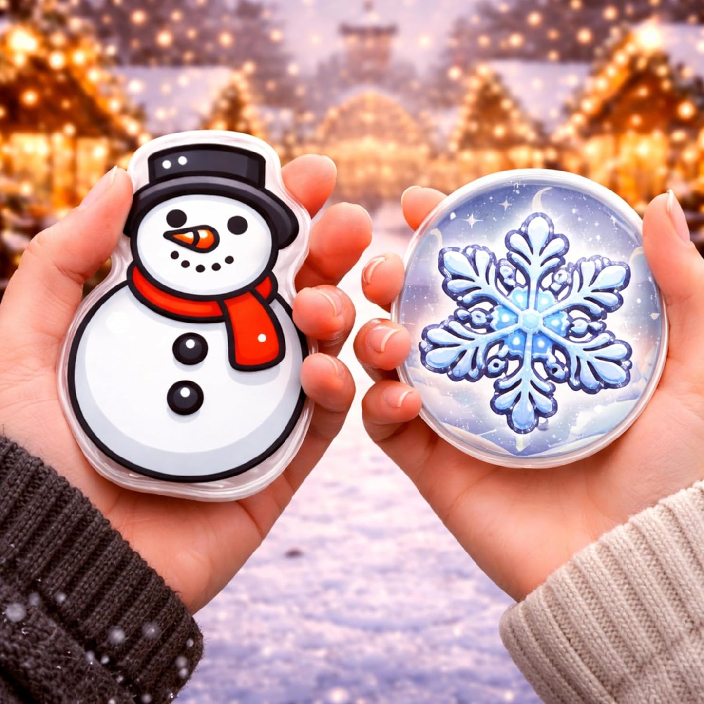VON STEINEICH® 4x Taschenwärmer Set – Handwärmer zum Knicken – Süße Wintermotive – Wiederverwendbar – Geschenkidee zu Weihnachten, Adventskalender, Wichtelgeschenk & Nikolaus