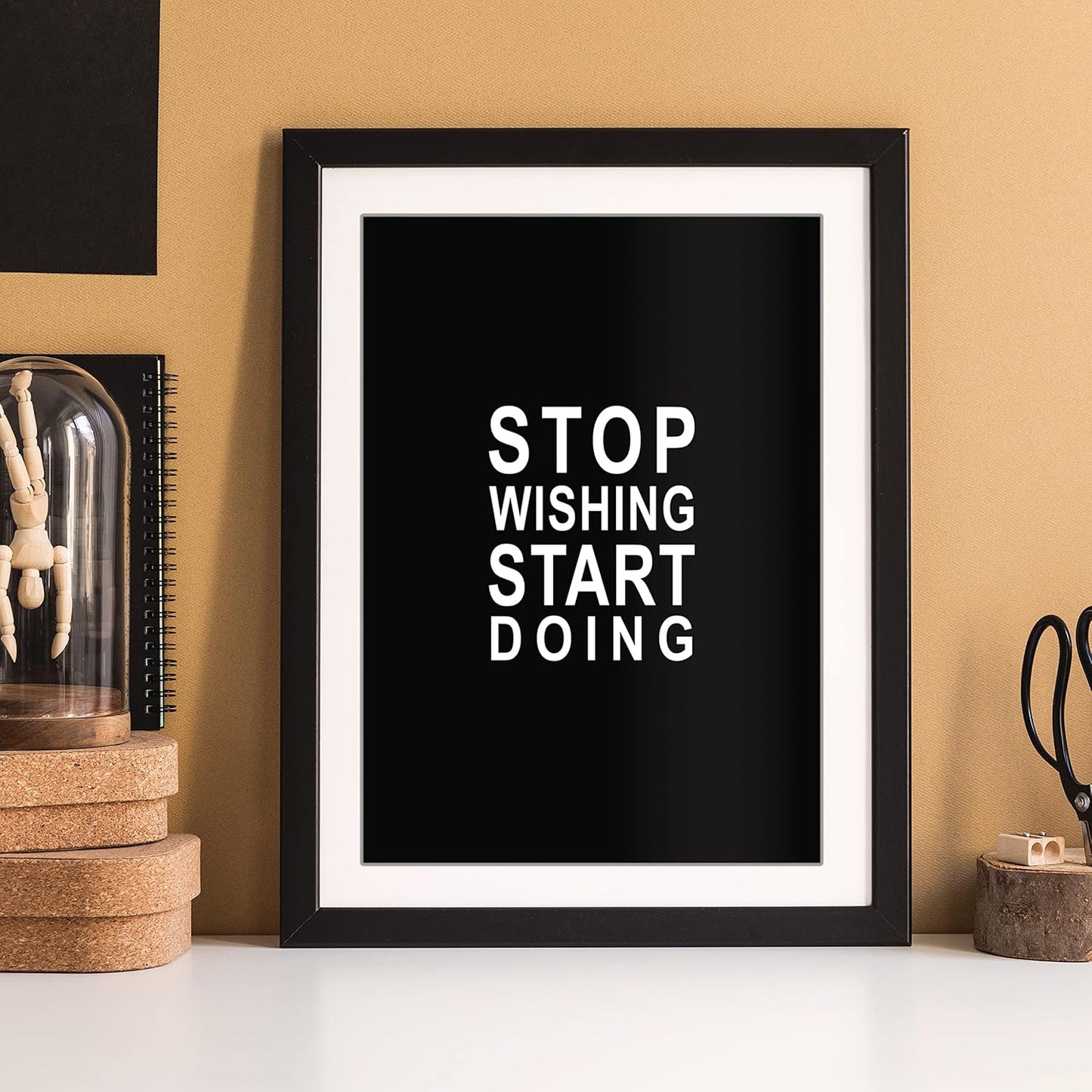 VON STEINEICH® Motivation Bilder Set [Schwarz Weiß] Moderne Wandbilder DIN A4 - (ohne Bilderrahmen)