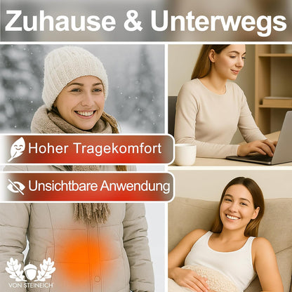 VON STEINEICH® Wärmepflaster für Periode, Nacken, Rücken & Schulter – effektive Wärme gegen Regelschmerzen, Muskelverspannung, Periodenschmerzen & Menstruationsbeschwerden (Extra dünn
